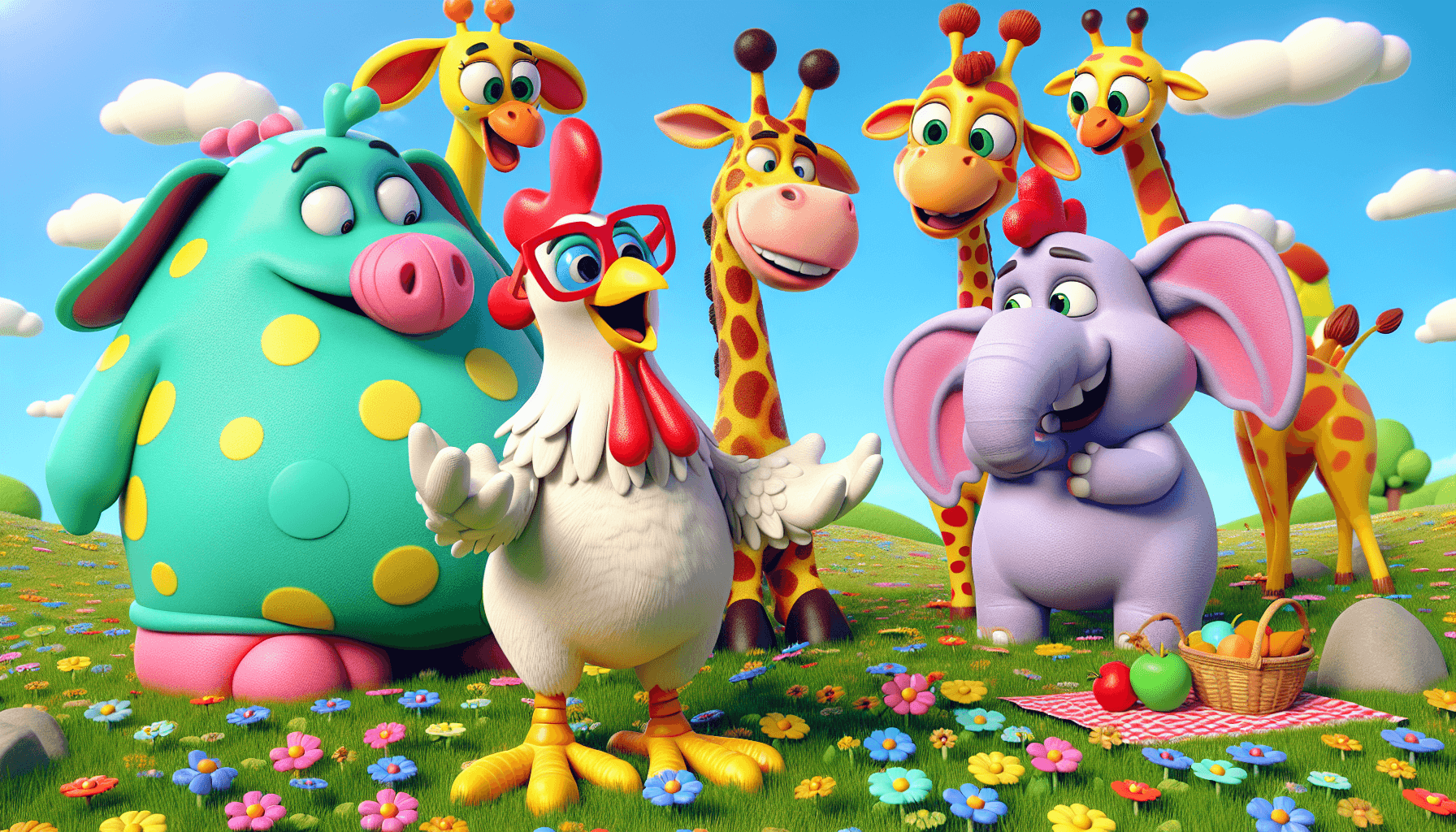 Chicki with friends